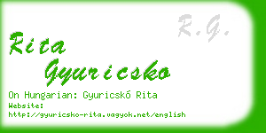 rita gyuricsko business card